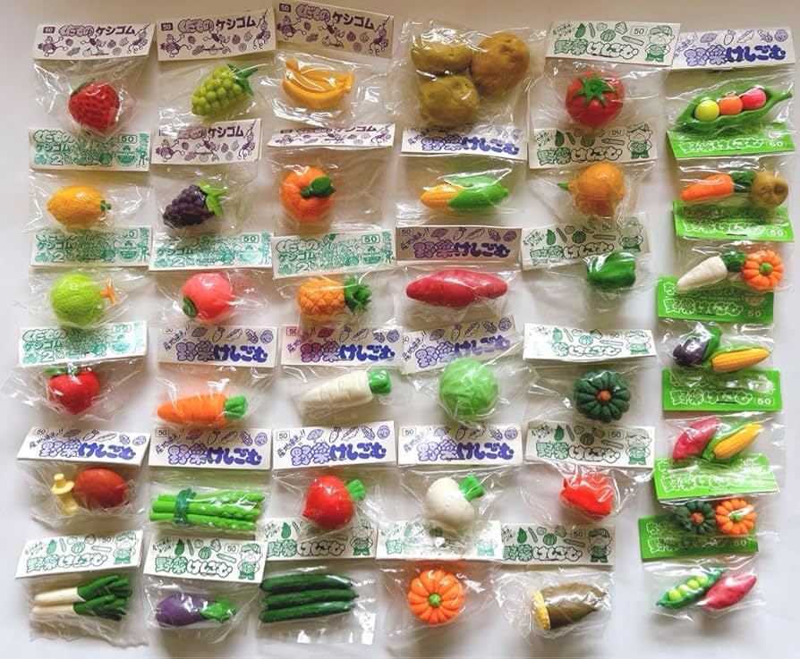 食べ物・フルーツ・野菜消しゴムセット 楽天市場】おもしろ消しゴム 野菜 やさい消しゴム 全種 18個入